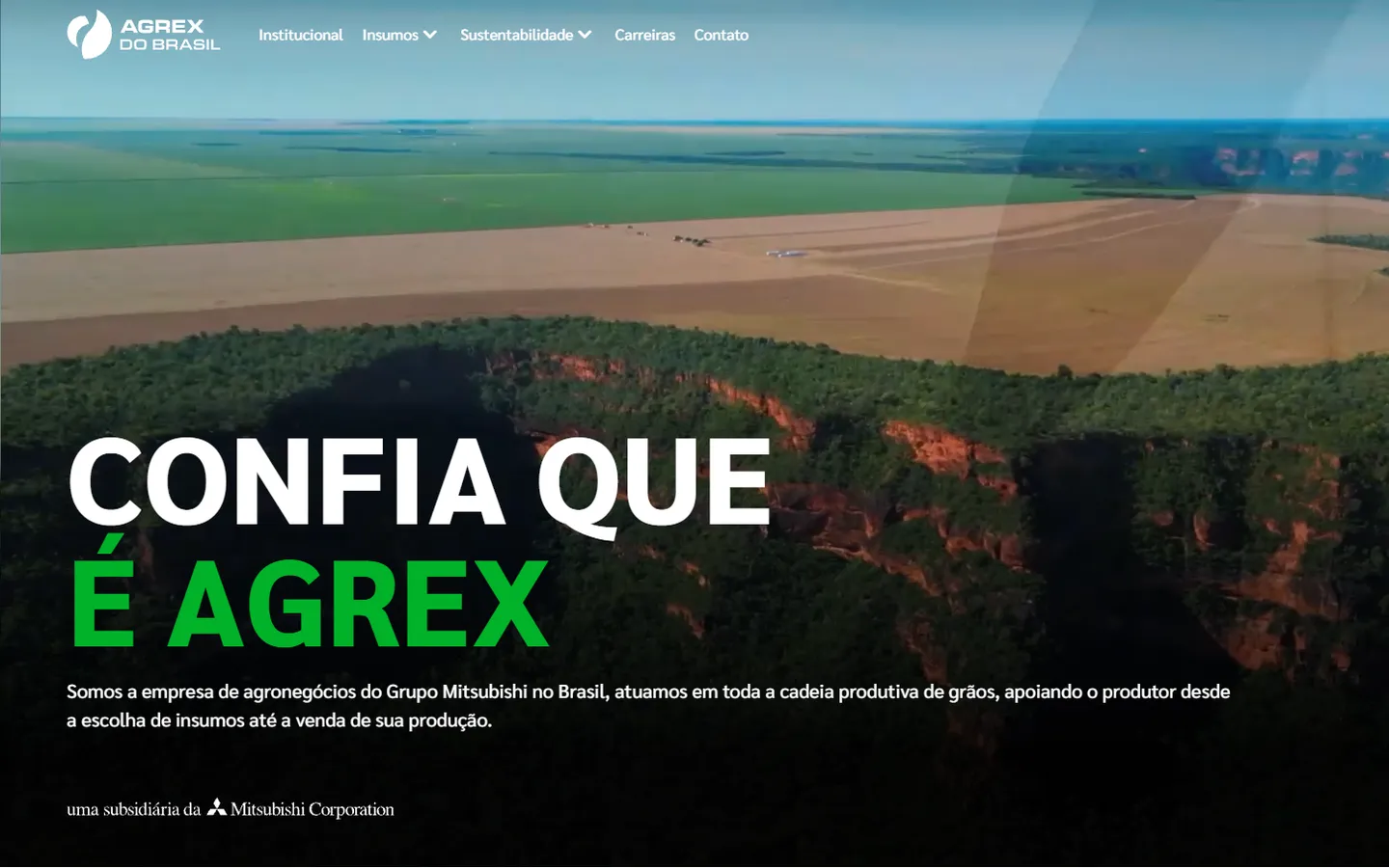 Case Agrex do Brasil: Site para Agrex do Brasil